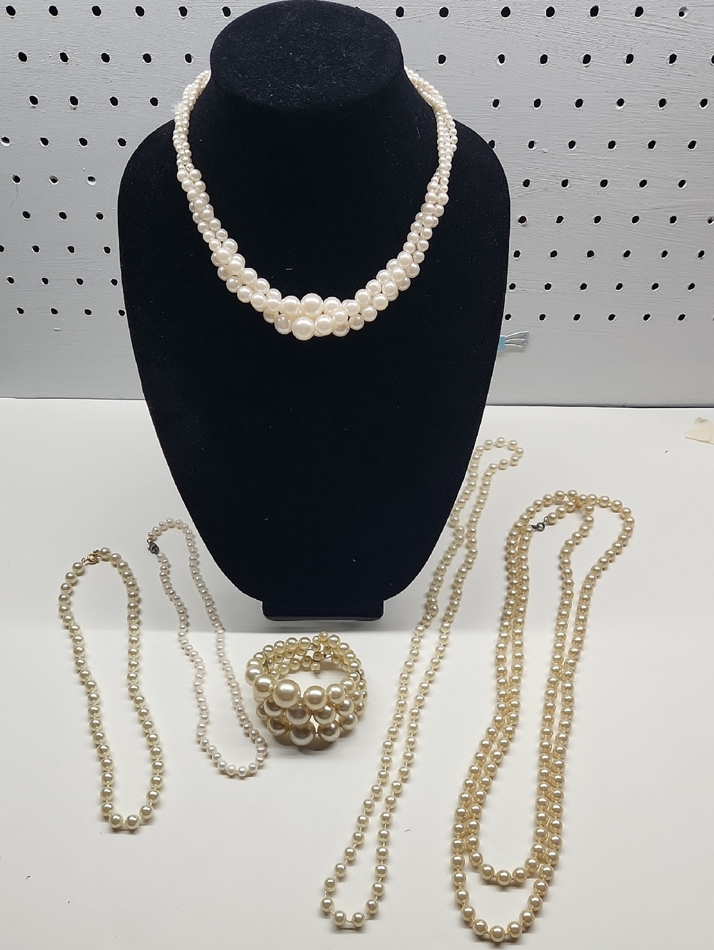 Faux Pearl Statement Necklace Bundle